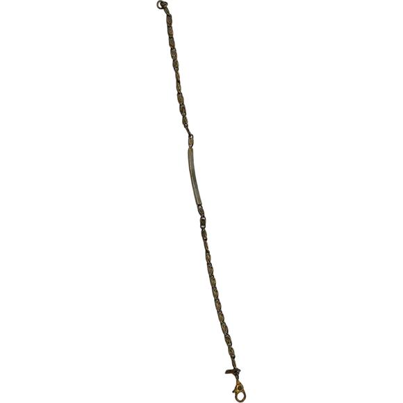 Vintage Monet Gold Tone Bar Link Chain Bracelet Delicate Classic Design 7.5" - Picture 3 of 6